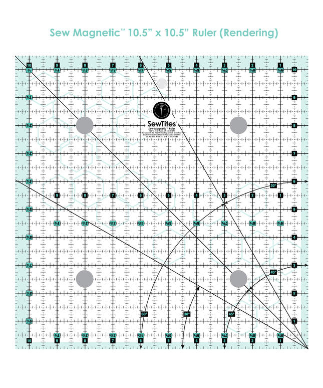 Sew Magnetic 10.5" x 10.5" Ruler