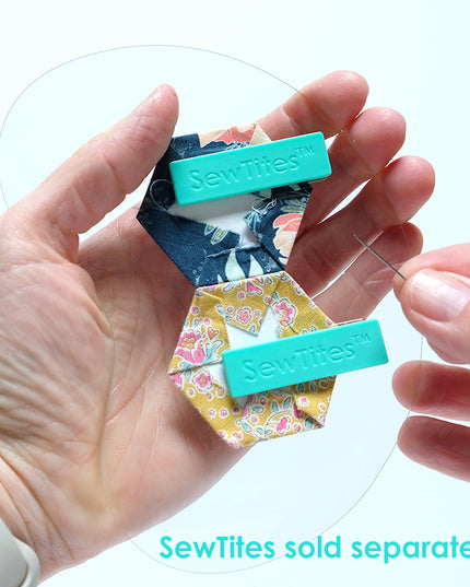 SewTites Paleta de piezas de papel inglés para costura con parte posterior plana